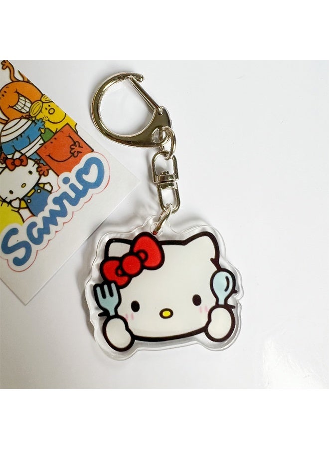 Sanrio 5PCS Hello Kitty Keychains, Versatile Accessory for Backpacks, Handbags, and Car Keys - Image 5