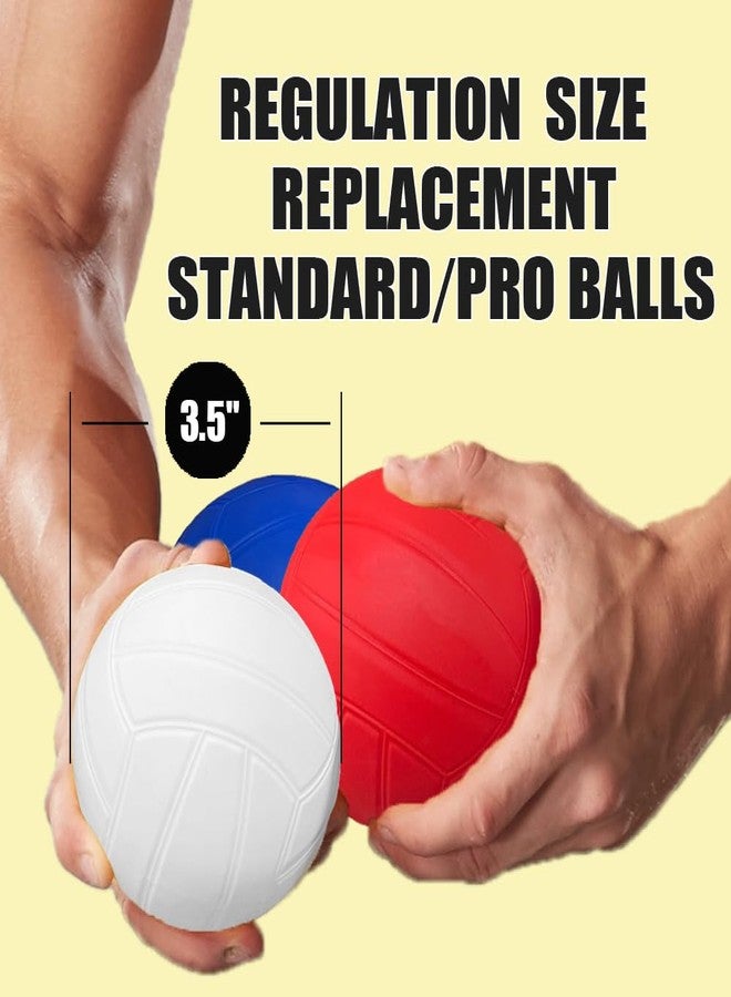 metaball Spike Game Replacement Balls National Color 3-Pack with Pump Compatible with Spike Standard Game Set and Other Round Net Game | Lawn Beach Volleyball | Strong Bounce Ball ( 3-Pack 3.5inch with Pump) - Image 3