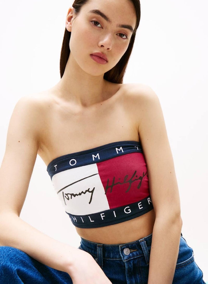 TOMMY HILFIGER TH Signature Logo Bandeau Bra - Image 3