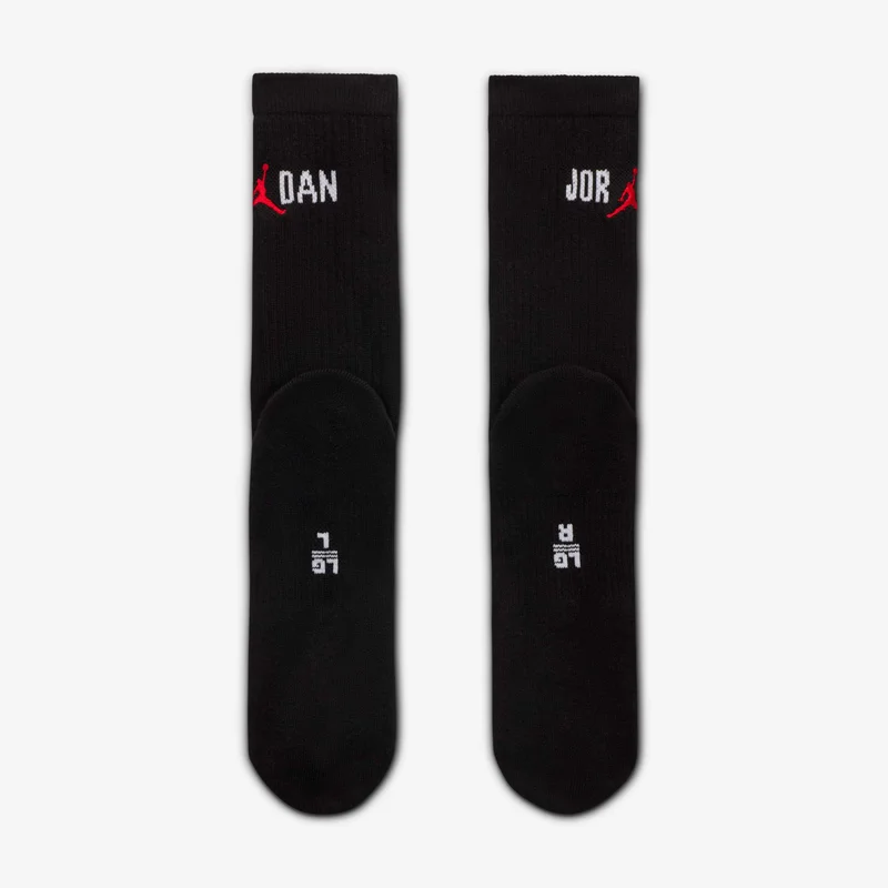 Jordan Black Everyday Crew Socks (1 Pair)  | Best Price UAE