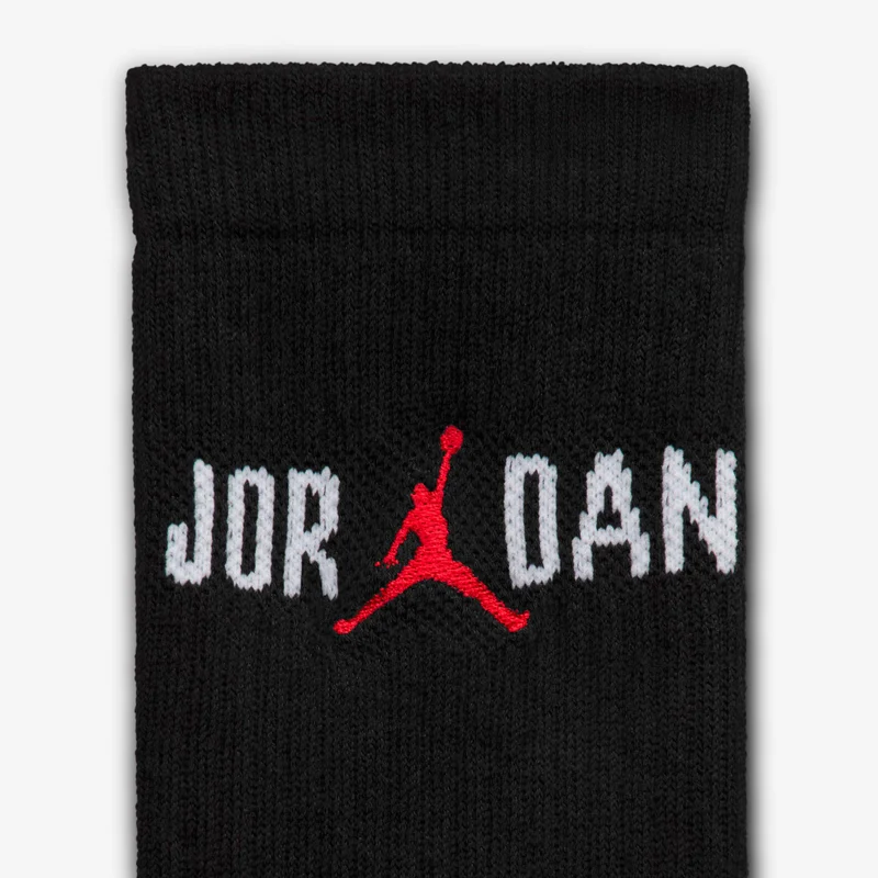 Jordan Black Everyday Crew Socks (1 Pair)  | Best Price UAE