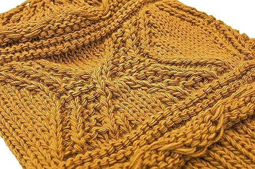 Lilax Knit Slouchy Oversized Soft Warm Winter Beanie Hat Mustard - Image 5