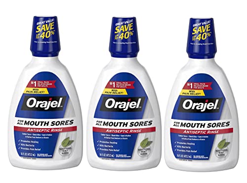 Orajel Antiseptic Mouth Sore Rinse, 16 Ounce (Pack of 3) - Image 2