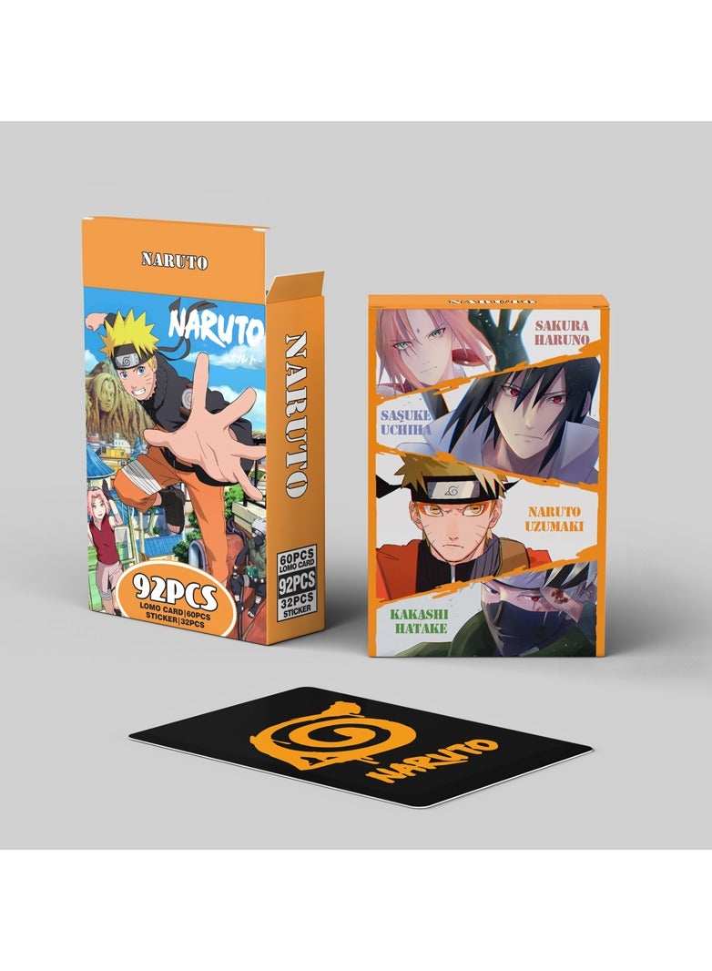 92 Pcs Anime Naruto Lomo Cards and Stickers - Image 2