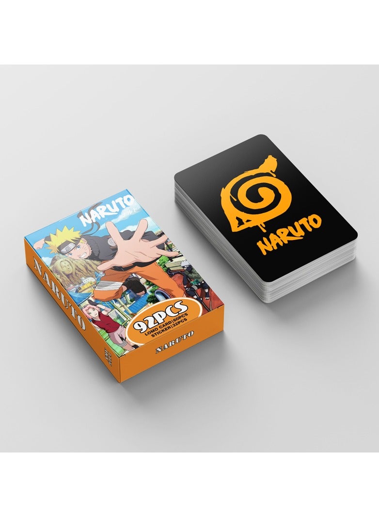 92 Pcs Anime Naruto Lomo Cards and Stickers - Image 3