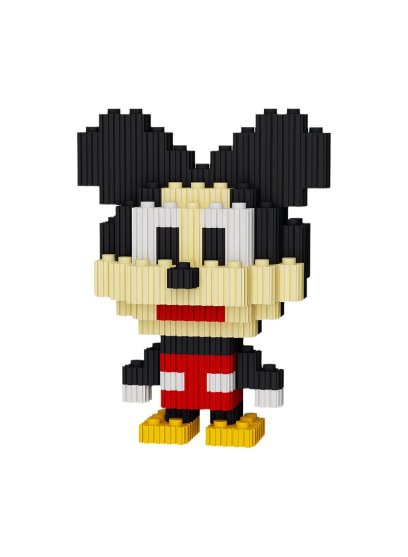 Miniature Small Particle Puzzle Building Blocks Gift Children's Educational Toy Puzzle (Black Mouse)  - Image 1