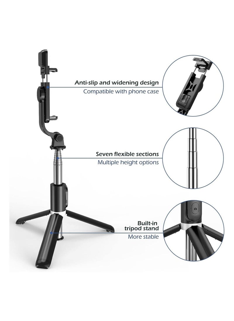 Raxoom Selfie Stick Tripod Wireless Remote Control Mini Extendable 4 in 1 Selfie Stick-360° rotation phone stand holder For Vlogging - Image 2
