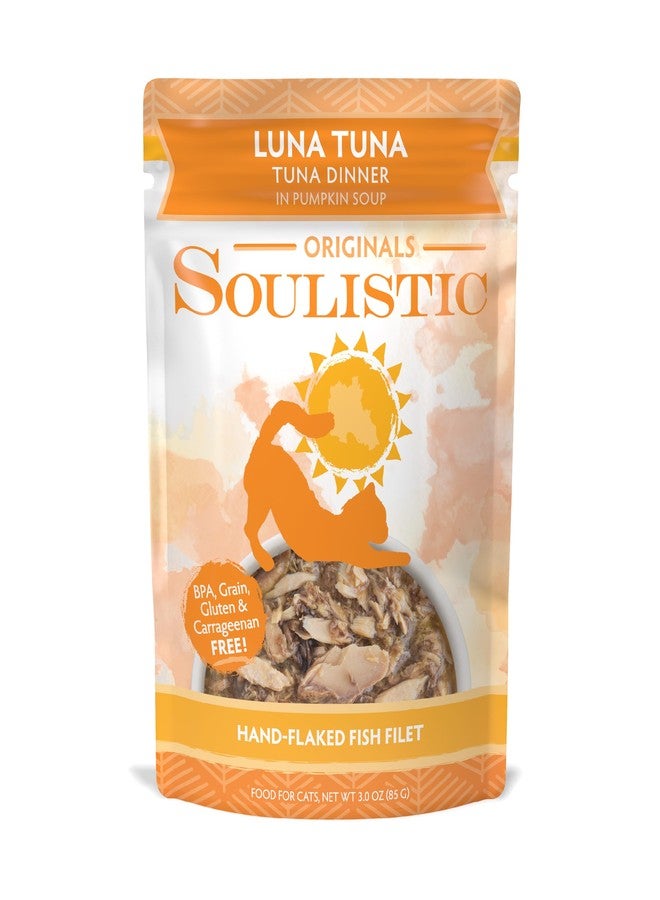 Soulistic Originals Wet Cat Food, Luna Tuna Tuna Dinner in Pumpkin Soup, 3oz Pouch, Pack of 8 - Image 1