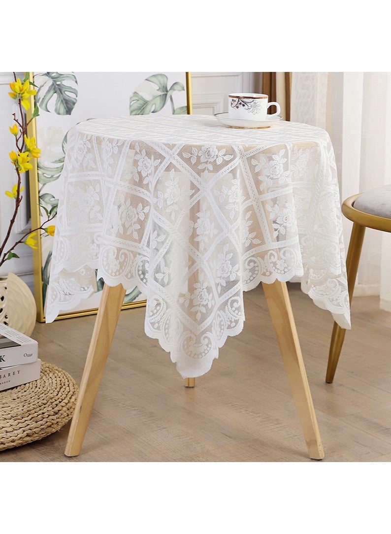 Lace Tablecloth,Tablecloth, Beige (90 x 90 cm)  - Image 1