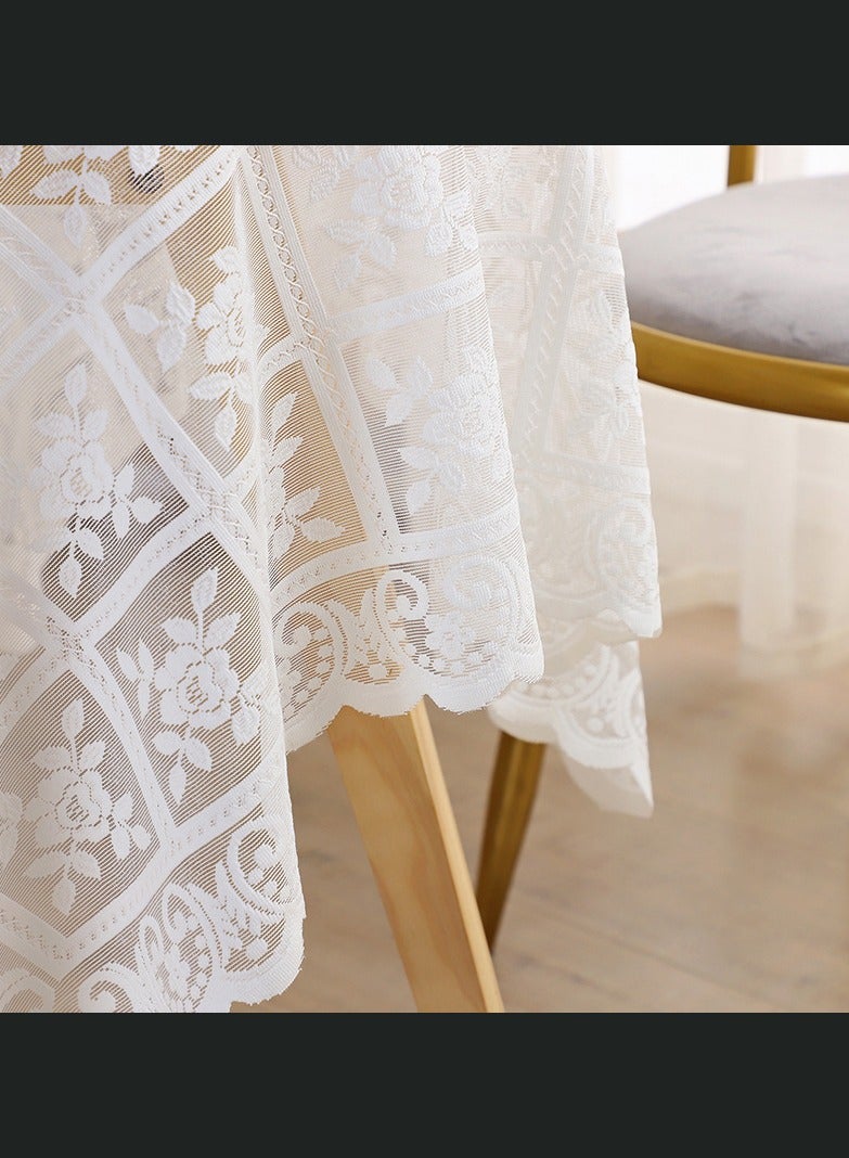 Lace Tablecloth,Tablecloth, Beige (90 x 90 cm)  - Image 2