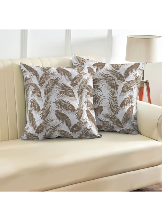  انتكس بيت الستائر وسادة بيلا من الكتان المخملي من إنتكس هوم - نقشة أوراق الشجر - قماش أنيق ومتين لغرف المعيشة - قطعتان - Image 3