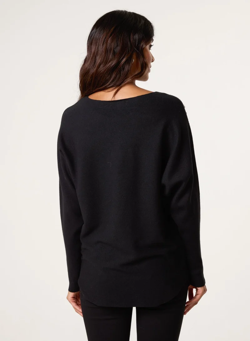 Blue Vanilla Jumper With Shoulder Embellishment