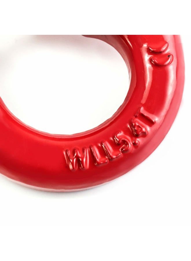 QWORK G80 Alloy Steel Hammerlock Coupling Link Connecting Link, 1/2, Red Painted, 12000 lbs Working Load Limit,2 Pack - Image 5