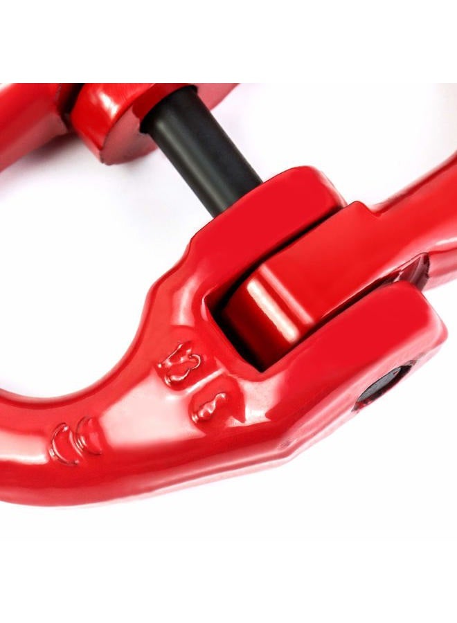 QWORK G80 Alloy Steel Hammerlock Coupling Link Connecting Link, 1/2, Red Painted, 12000 lbs Working Load Limit,2 Pack - Image 3
