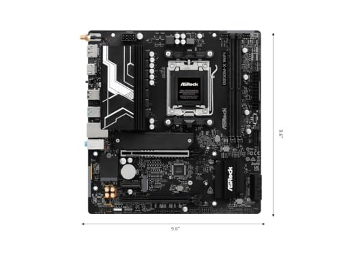 ASRock لوحة أم ASRock B850M-X WiFi R2.0 AM5 Micro-ATX: تدعم معالجات AMD Ryzen 9000/8000/7000، DDR5 8200+ (OC)، PCIe 5.0، Wi-Fi 6E، LAN 2.5G، USB-C، BIOS Flashback - Image 2