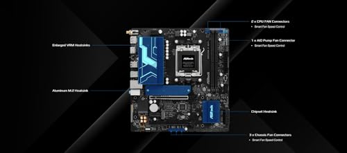 ASRock لوحة أم ASRock B850M-X WiFi R2.0 AM5 Micro-ATX: تدعم معالجات AMD Ryzen 9000/8000/7000، DDR5 8200+ (OC)، PCIe 5.0، Wi-Fi 6E، LAN 2.5G، USB-C، BIOS Flashback - Image 4