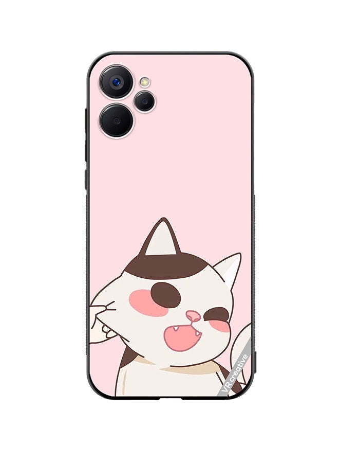 VR CREATIVE Protective Case Cover For Realme 9i 5G Cheeky Cat Design Multicolour - Image 1
