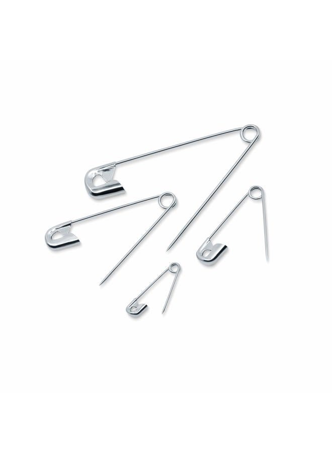 Dritz 1460 Safety Pins, Nickel Plated Steel, Assorted Sizes (100-Count) - Image 3