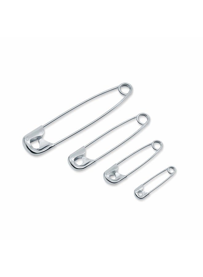 Dritz 1460 Safety Pins, Nickel Plated Steel, Assorted Sizes (100-Count) - Image 2