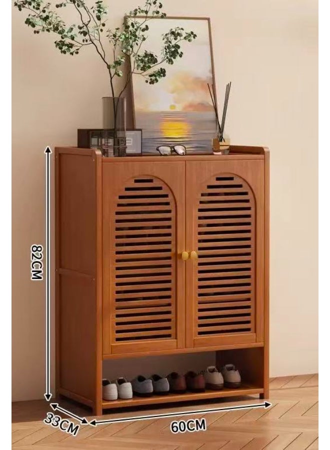 بست وان خزانة أحذية عملية وأنيقة مثالية للحفاظ على مساحة معيشة منظمة ومرتبة وجذابة 60×33×82 سم بني بابان 6 طبقات - Image 2