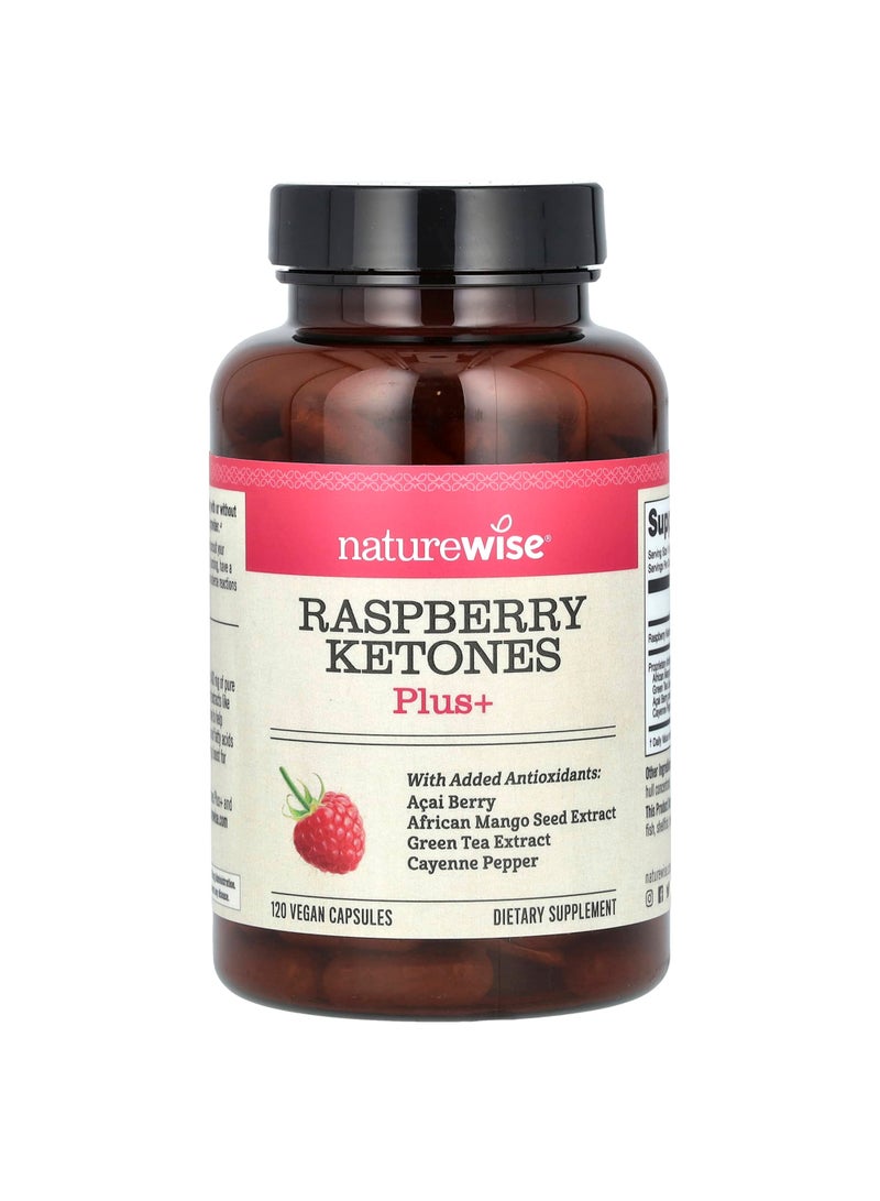 Raspberry Ketones Plus+, 120 Vegan Capsules