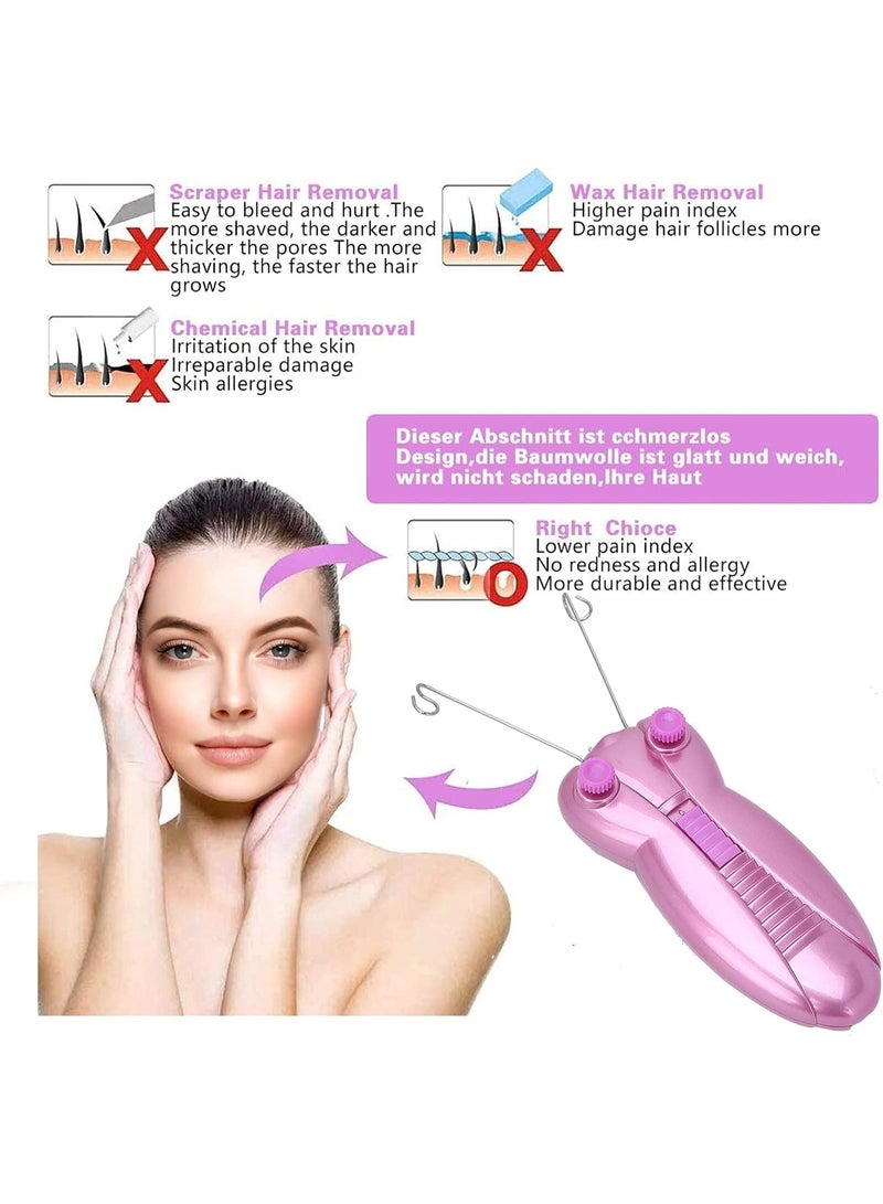 Electric Thread Hair Remover Facial Hair Removal Device with Charger and Accessories - Image 3