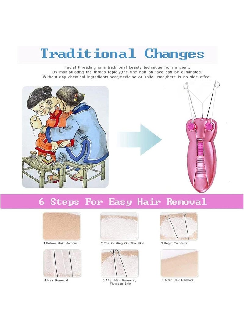 Electric Thread Hair Remover Facial Hair Removal Device with Charger and Accessories - Image 2
