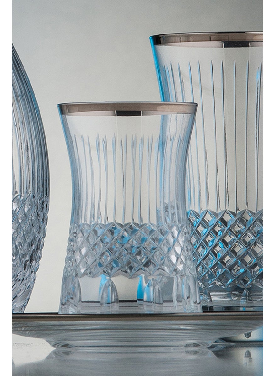 Royal Home Roya Home Antique Platinum 12 Piece Tea Glass Set for 6 People  - Image 2