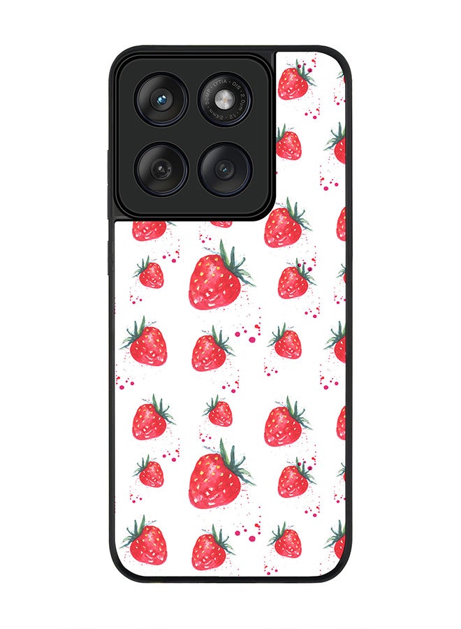 Stylizedd For Motorola MOTO Edge 60 Fusion/ Edge 60 Case,Slim fit Camera Protection, Shockproof Thin Phone cover  - Dripping Strawberries - Image 1