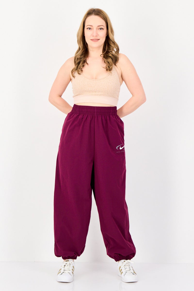 Nike Women Loose Fit Training Track Pants, Deep Purple - Image 4