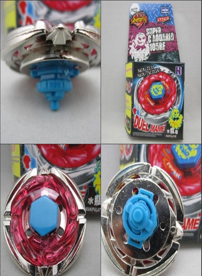 Funstars Super Aquario Metal Fusion Spinning Top Battle Toy with Launcher, Classic Spin Toy for Kids (Red)(BB37) - Image 5