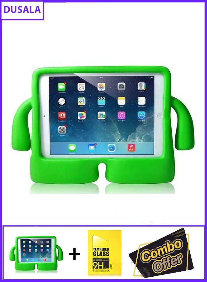 DUSALA 2 in 1 Kids Shock‑Proof EVA Case with Handle & Stand for iPad Air 4/5 10.9 2020 2022 Bright Durable Cover with Glass