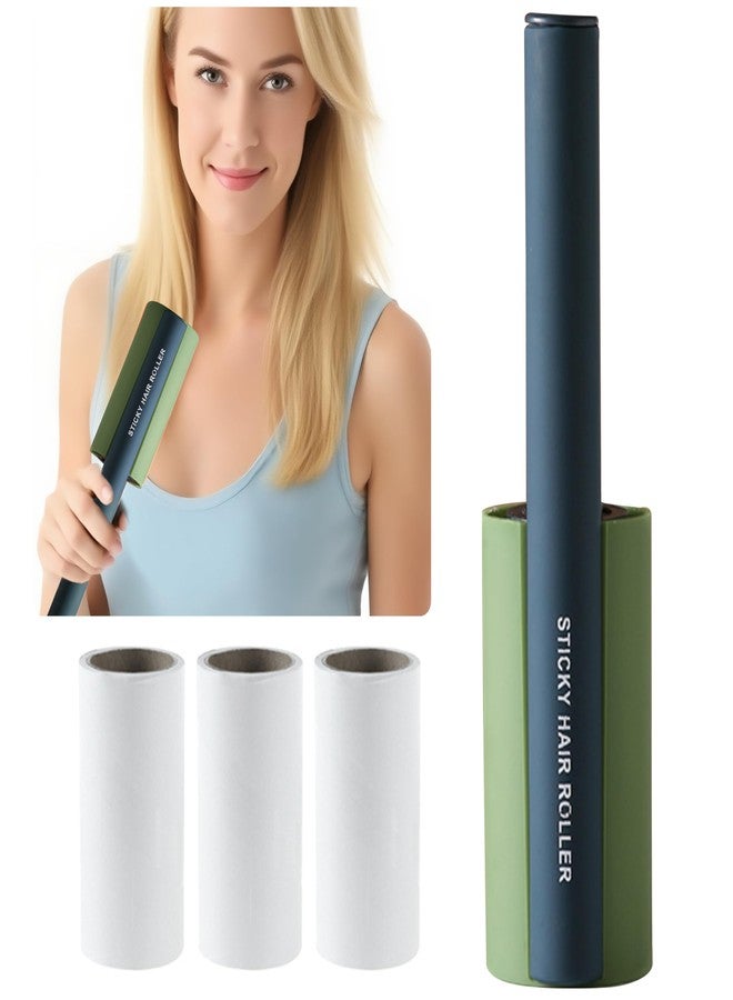 YOUNEEDFUL Adhesive Plush Roller, Reusable Plush Remover, Suitable for Clothes, pet Hair, Furniture, Carpets, car Seats (Green) - Image 1