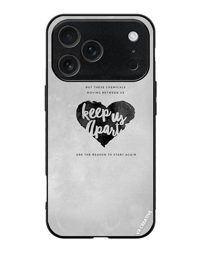 VR CREATIVE Protective Case Cover For Apple iPhone 17 Pro Keep Us Apart Design Multicolour