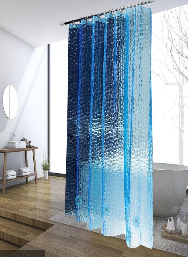 jssablo Blue Shower Curtain Liner, 100% Waterproof EVA 3D Shower Curtains with 3 Duty Heavy Bottom Magnets and 12 Rust Proof Grommets, 72x72 Weighted Shower Liner for Shower Stall, Bathtubs - Image 1