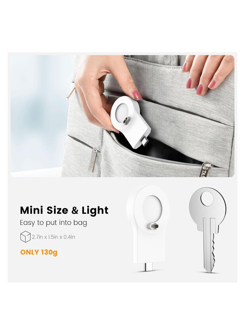 Excefore Charger for Garmin Watch, Portable for Garmin USB-C Wireless Charger, Travel Cordless Charger, for Garmin Independent Watch Charging Module, White - Image 5