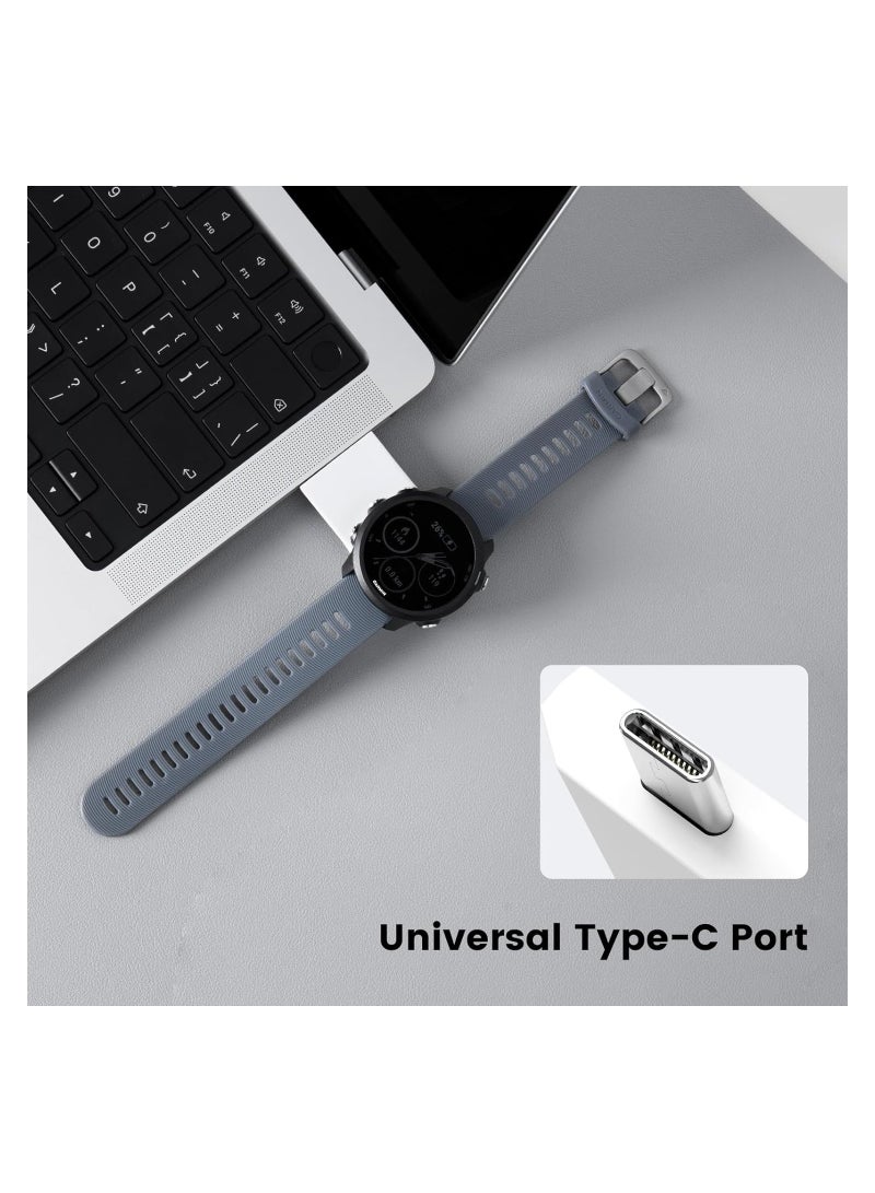 Excefore Charger for Garmin Watch, Portable for Garmin USB-C Wireless Charger, Travel Cordless Charger, for Garmin Independent Watch Charging Module, White - Image 4