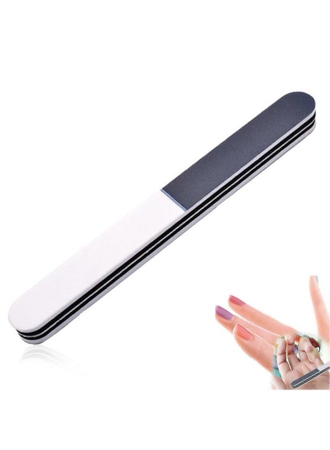 مبرد أظافر احترافي عالي الجودة مزدوج الجوانب - لوح صنفرة قابل لإعادة الاستخدام لتشكيل وتنعيم الأظافر الطبيعية والأكريليك - أداة مانيكير وباديكير للمنزل وصالون التجميل - Image 1