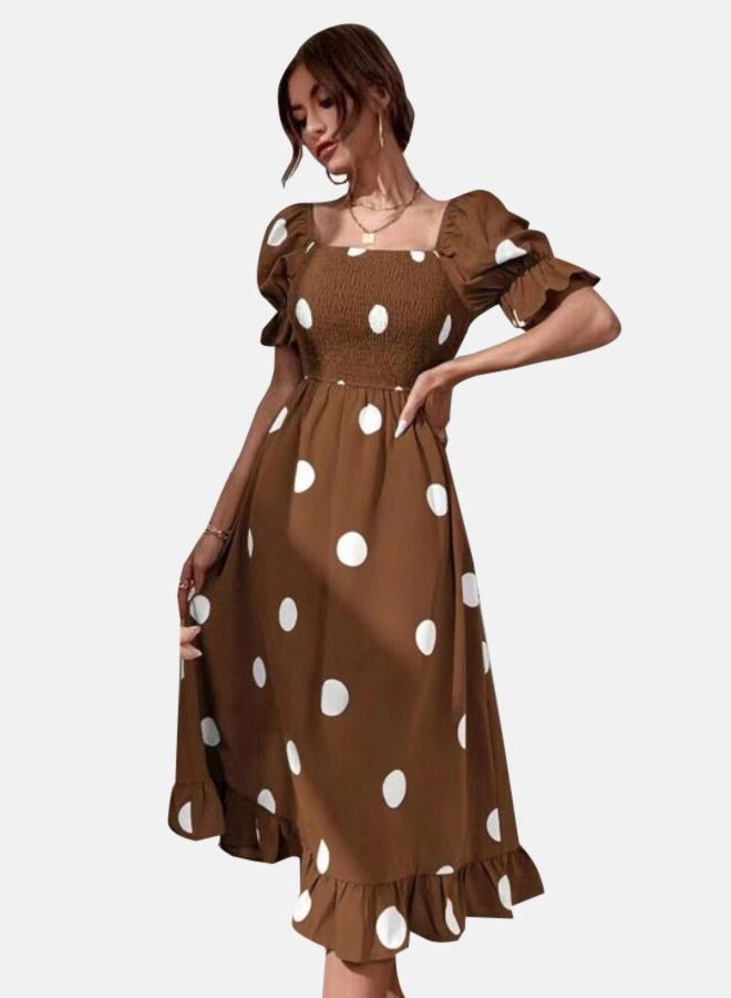 YUNIQEE Polka Dot Midi Dress  - Image 1