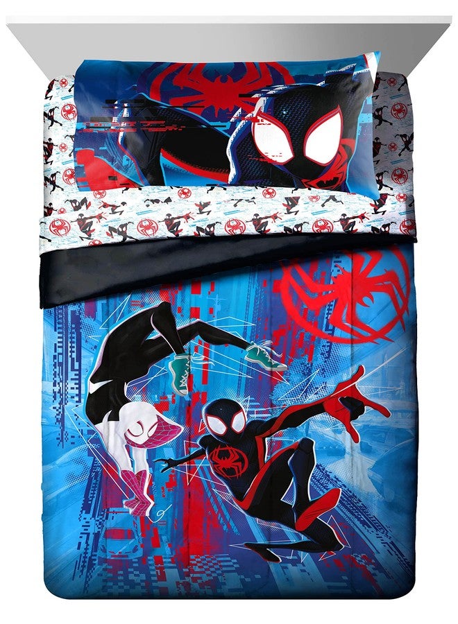 Jay Franco Marvel Spiderman Across The Spider-Verse Glitch 5 Piece Twin Size Bed Set - Includes Comforter & Sheet Set Bedding - Super Soft Fade Resistant Microfiber (Official Product) - Image 2