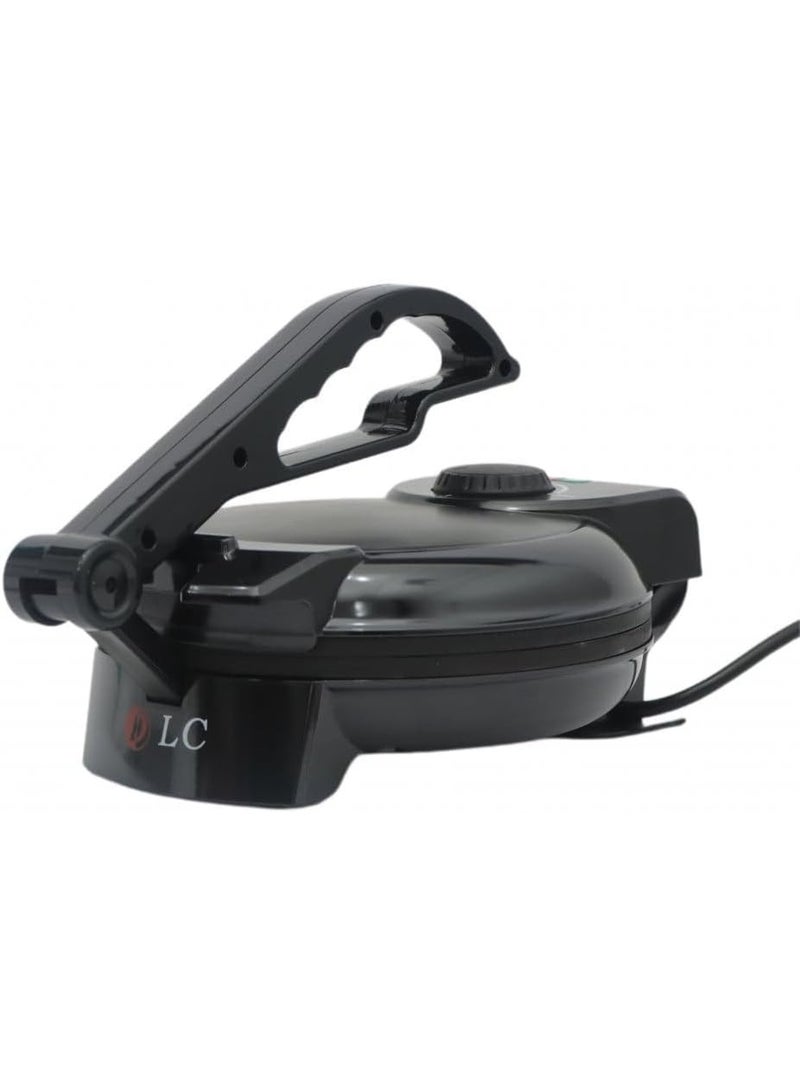 دي إل سي  صانعة تورتيلا كهربائية بصفائح غير لاصقة وتحكم بدرجة الحرارة لتحضير الخبز المسطح واللفائف والفطائر في المنزل - Image 1