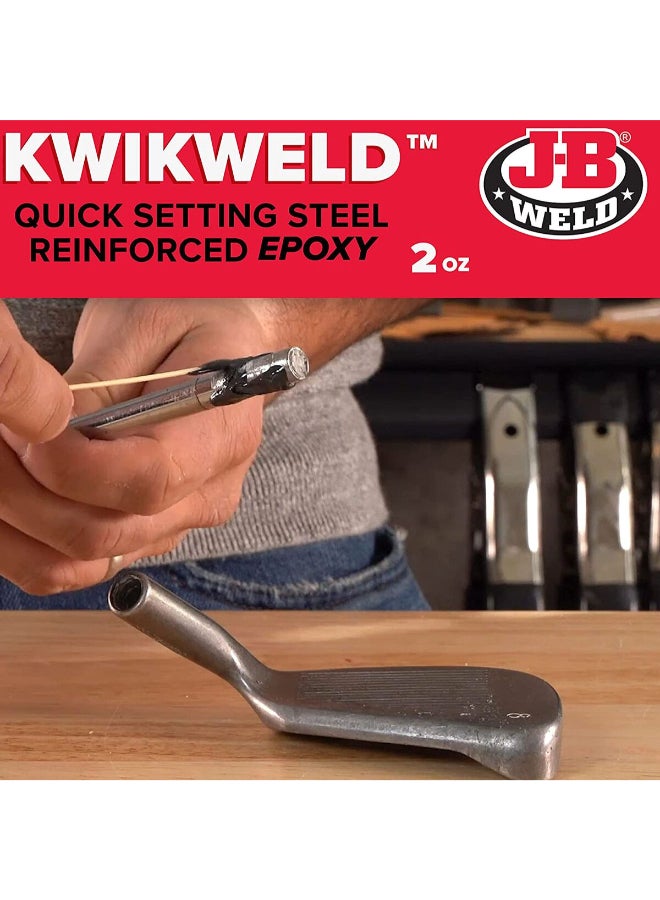 JB WELD 2-Piece Quick Setting Steel Reinforced Epoxy Dark Grey 2 oz 8276 - Image 3
