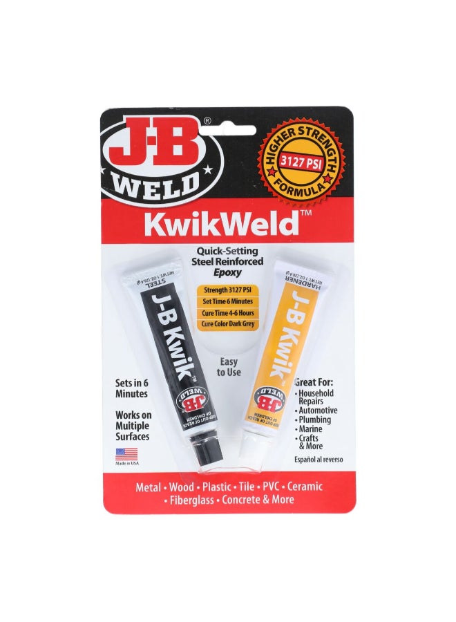 JB WELD 2-Piece Quick Setting Steel Reinforced Epoxy Dark Grey 2 oz 8276 - Image 1