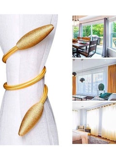 Generic Spiral curtain holder, gold color 2 pieces  - Image 2