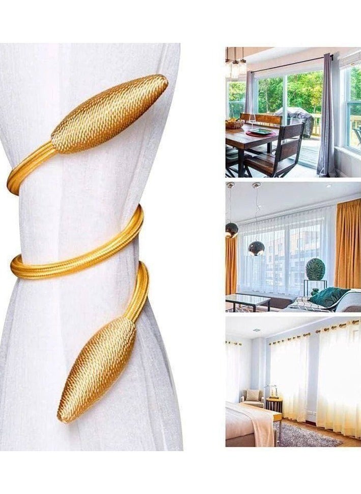 Spiral curtain holder, gold color 2 pieces  - Image 2