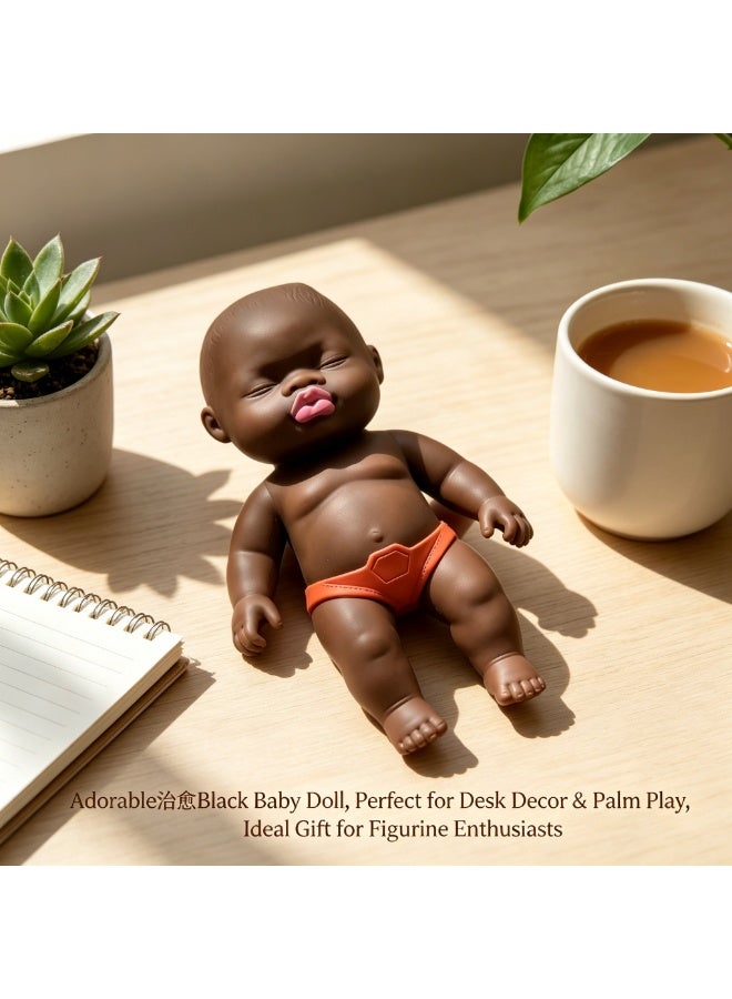QITAI Mini Realistic Silicone Baby Doll - Soft Lifelike Sleeping Newborn Toy for Kids & Collectibles - Image 3