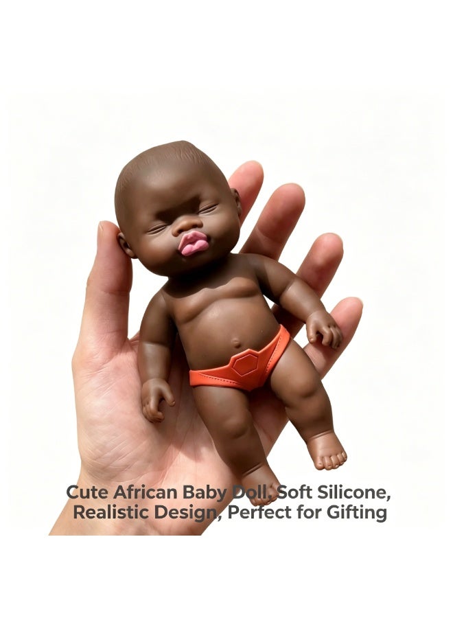 QITAI Mini Realistic Silicone Baby Doll - Soft Lifelike Sleeping Newborn Toy for Kids & Collectibles - Image 1