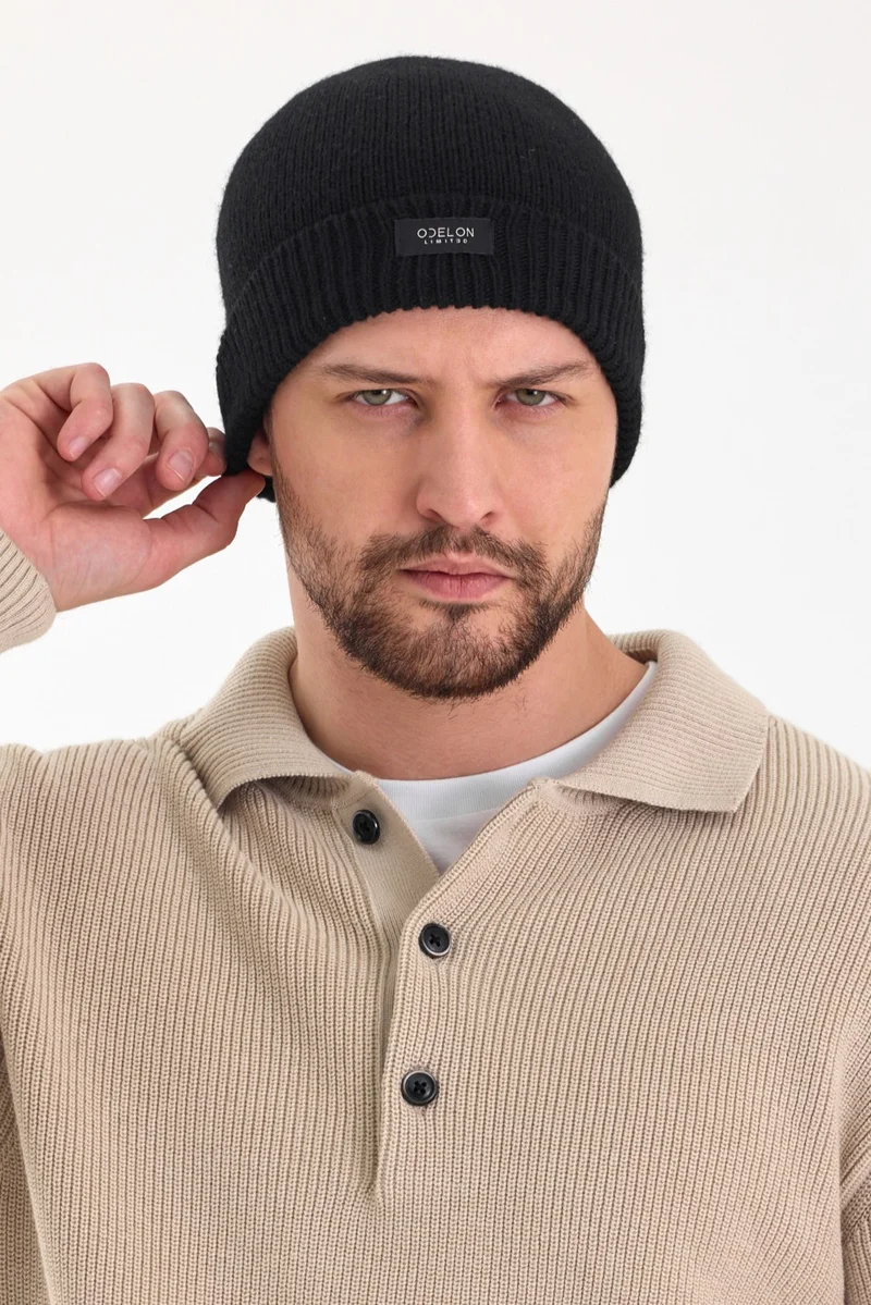 Odelon Men's Wool Knitted Beret