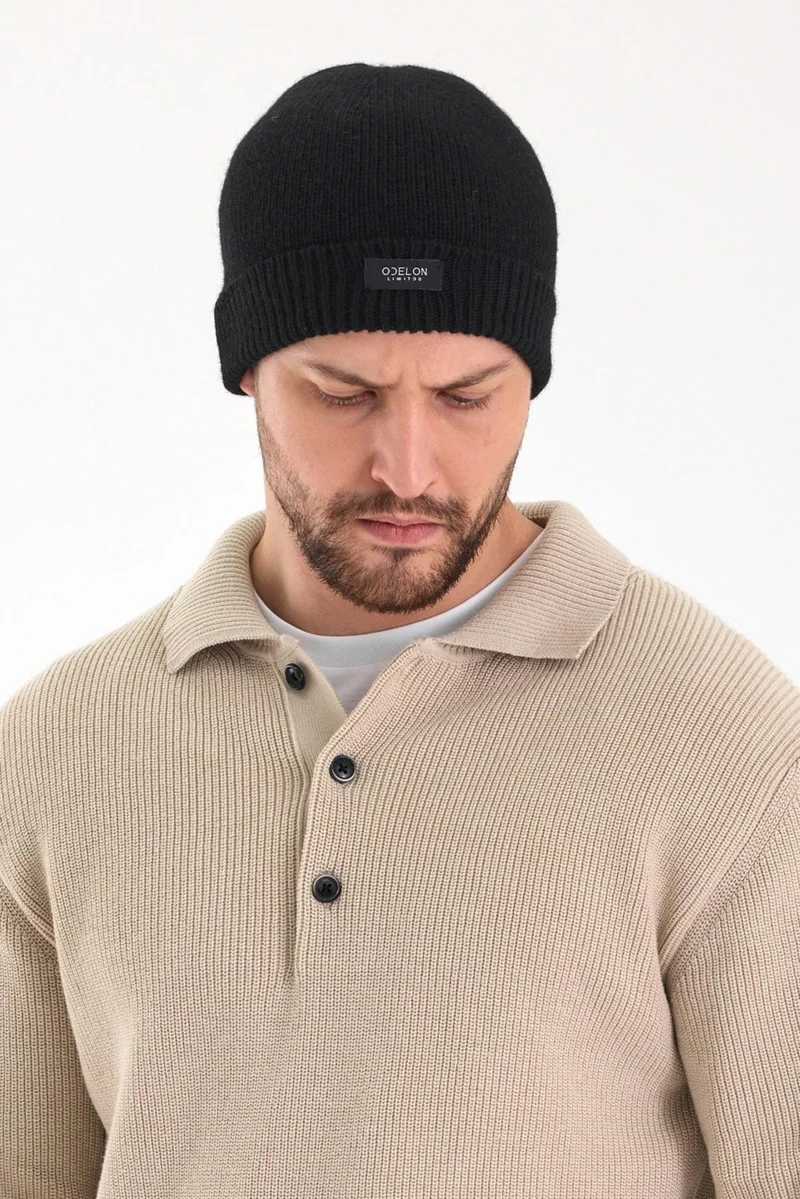 Odelon Men's Wool Knitted Beret