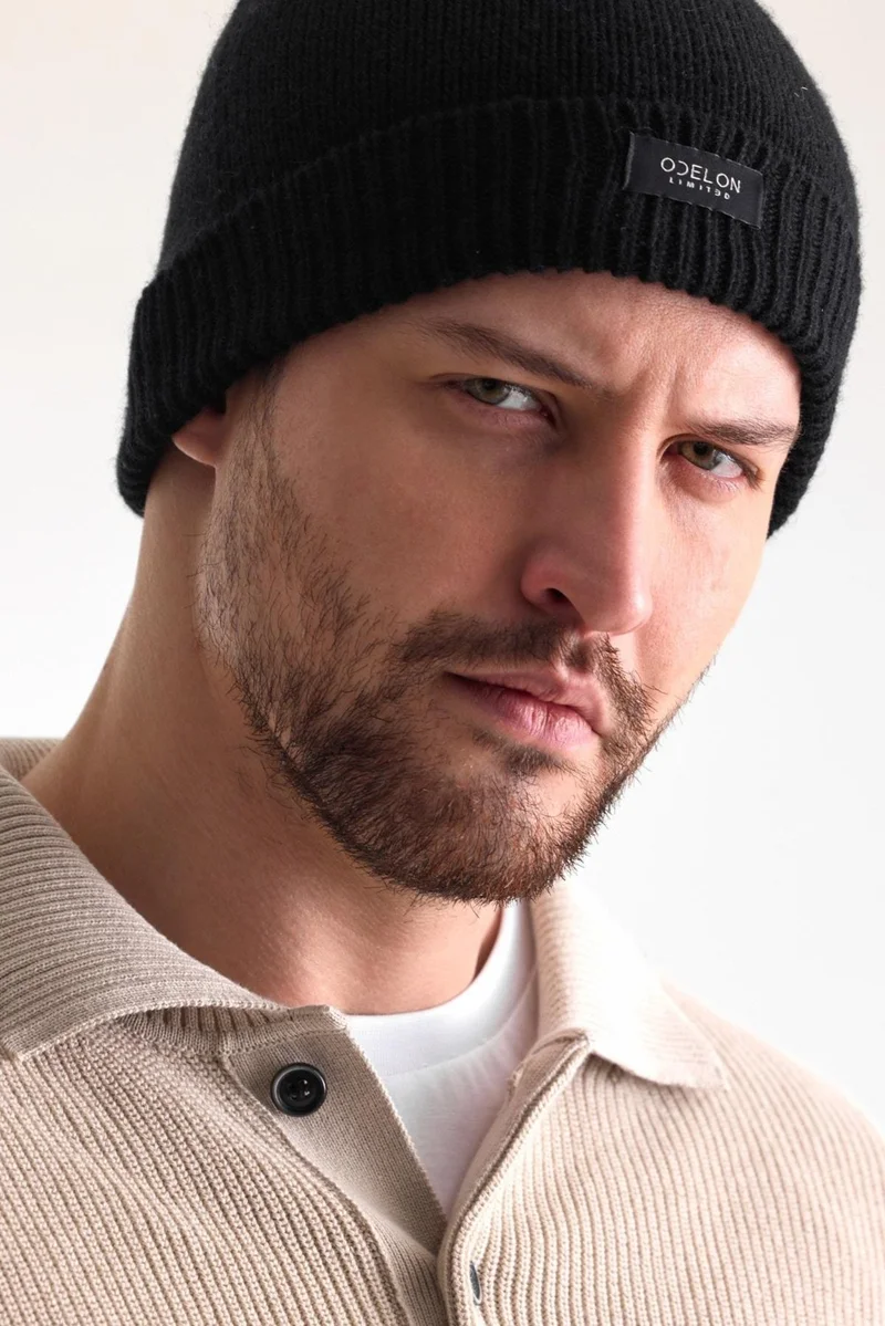 Odelon Men's Wool Knitted Beret